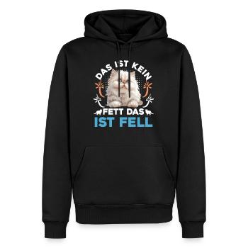 Katzenbesitzer KEIN FETT DAS IST FELL Lustiges - Männer Premium Bio Hoodie - Schwarz - Vorne - Nico (187cm)