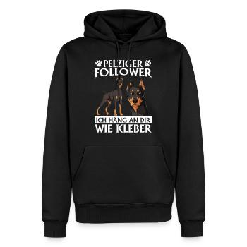 Doberman Dog Owner FURRY FOLLOWER GLUE - Sweat à capuche Premium bio Homme - noir - Devant - Nico (187cm)