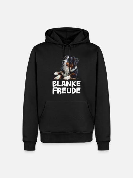 Australian Shepherd BLANKE FREUDE AUSSIE - Männer Premium Bio Hoodie - Schwarz