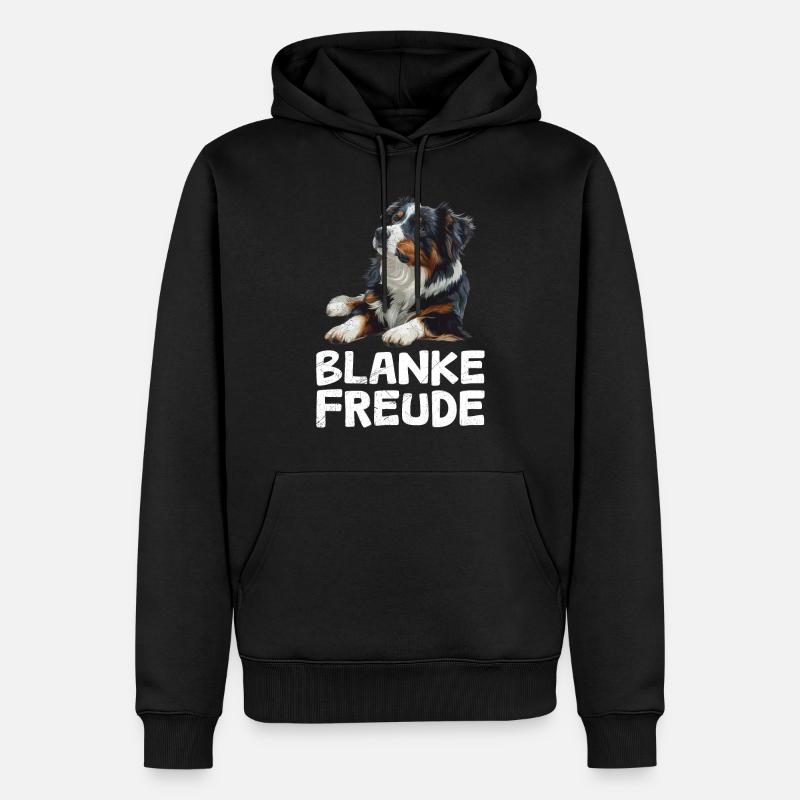 Australian Shepherd BLANKE FREUDE AUSSIE - Männer Premium Bio Hoodie - Schwarz