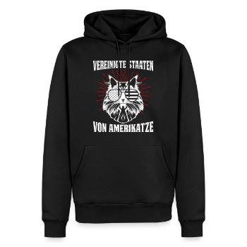 VEREINIGTE STAATEN VON AMERIKATZE Lustiges USA - Männer Premium Bio Hoodie - Schwarz - Vorne - Nico (187cm)
