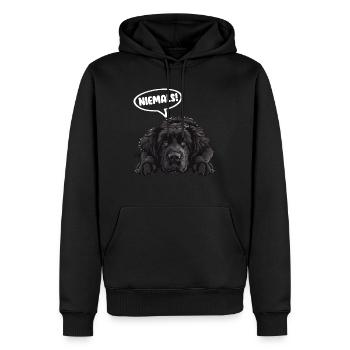 Terre-Neuve drôle JAMAIS ! Newfie Stur - Sweat à capuche Premium bio Homme - noir - Devant - Nico (187cm)