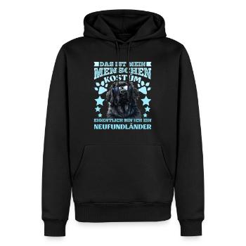Newfie C’EST MON COSTUME HUMAIN JE SUIS UN - Sweat à capuche Premium bio Homme - noir - Devant - Nico (187cm)