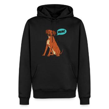 Rhodesian Ridgeback Drôle NON ! Ridgeback têtu - Sweat à capuche Premium bio Homme - noir - Devant - Nico (187cm)