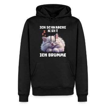 Perserkatze SCHNARCHE NICHT ICH BRUMME Lustiges - Männer Premium Bio Hoodie - Schwarz - Vorne - Nico (187cm)