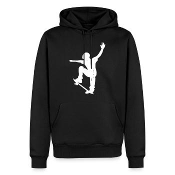 Junge Skateboard Skater Skateboard Skate - Männer Premium Bio Hoodie - Schwarz - Vorne - Nico (187cm)