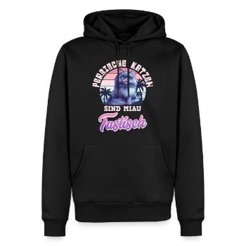 PERSISCHE KATZEN SIND MIAU TASTISCH Vintage - Männer Premium Bio Hoodie - Schwarz - Vorne - Nico (187cm)