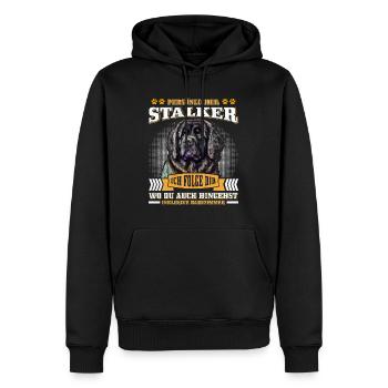Newfie PERSONAL STALKER Drôle Terre-Neuve - Sweat à capuche Premium bio Homme - noir - Devant - Nico (187cm)