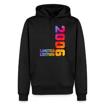 Limited Edition 2006 Cadeau Anniversaire 2006 - Sweat à capuche Premium bio Homme - noir - Devant - Nico (187cm)