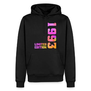 Limited Edition 1993 Cadeau Anniversaire 1993 - Sweat à capuche Premium bio Homme - noir - Devant - Nico (187cm)