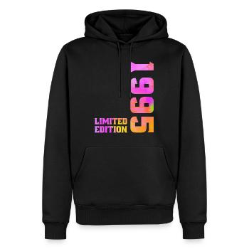Limited Edition 1995 Cadeau Anniversaire 1995 - Sweat à capuche Premium bio Homme - noir - Devant - Nico (187cm)