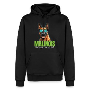 Malinois Der COOLSTE HUND DER WELT Belgischer - Männer Premium Bio Hoodie - Schwarz - Vorne - Nico (187cm)