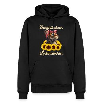 BENGALKATZEN LIEBHABERIN Bengal Katzenbesitzerin - Männer Premium Bio Hoodie - Schwarz - Vorne - Nico (187cm)