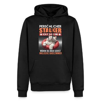 Turc Van HARCELEUR PERSONNEL JE TE SUIS - Sweat à capuche Premium bio Homme - noir - Devant - Nico (187cm)