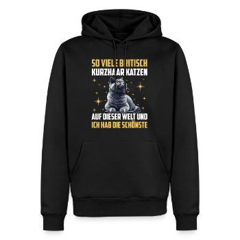 Britische Kurzhaar SO VIELE BRITISCHE KURZHAAR - Männer Premium Bio Hoodie - Schwarz - Vorne - Nico (187cm)