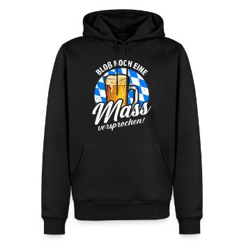 Plus qu’un litre de bière Bavaroise - Sweat à capuche Premium bio Homme - noir - Devant - Nico (187cm)