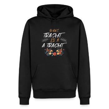 Heute ohne Dirndl Ersatz Dirndl Damen - Männer Premium Bio Hoodie - Schwarz - Vorne - Nico (187cm)