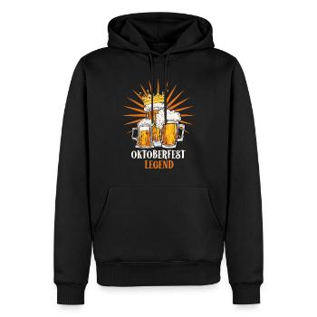 King Legende Biertrinker - Männer Premium Bio Hoodie - Schwarz - Vorne - Nico (187cm)