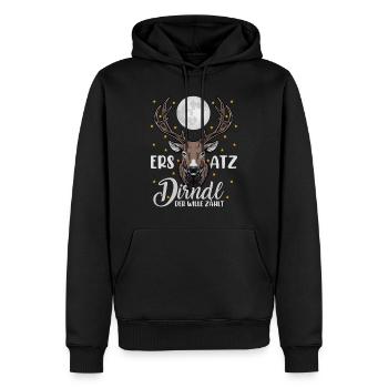 REMPLAÇANT DIRNDL, LA VOLONTÉ COMPTE Drôle Munich - Sweat à capuche Premium bio Homme - noir - Devant - Nico (187cm)