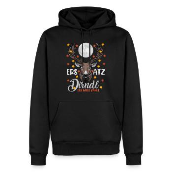 REMPLAÇANT DIRNDL, LA VOLONTÉ COMPTE Drôle Munich - Sweat à capuche Premium bio Homme - noir - Devant - Nico (187cm)