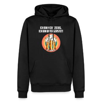 Nicht nur untergersted Bier Spruch - Männer Premium Bio Hoodie - Schwarz - Vorne - Nico (187cm)