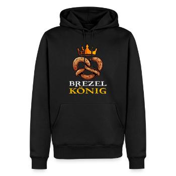 Pretzel Brezel König Bayrisches Brezel - Männer Premium Bio Hoodie - Schwarz - Vorne - Nico (187cm)