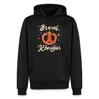 Münchner Volksfest BREZEL KÖNIGIN Lustiges - Männer Premium Bio Hoodie - Schwarz - Vorne - Nico (187cm)