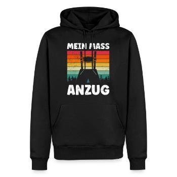 Das ist mien Mass Anzug Maß Bier - Männer Premium Bio Hoodie - Schwarz - Vorne - Nico (187cm)