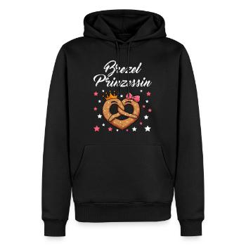 Bretzel Princesse - Sweat à capuche Premium bio Homme - noir - Devant - Nico (187cm)