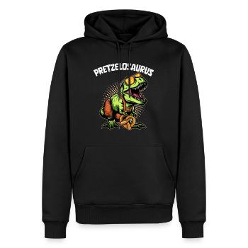 Oktobasaurus Rex Pretzelrex Pretzelsaurus - Sweat à capuche Premium bio Homme - noir - Devant - Nico (187cm)