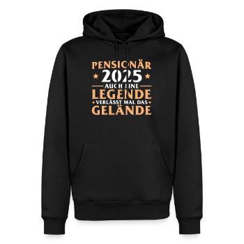 Pensionär 2025 Beamter Ruhestand Pension - Männer Premium Bio Hoodie - Schwarz - Vorne - Nico (187cm)