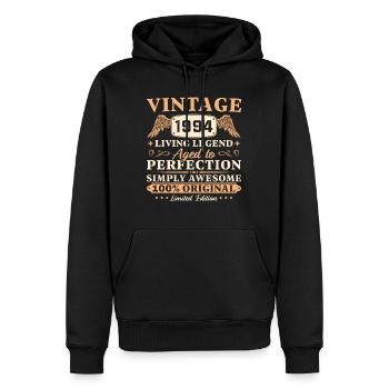 Vintage 1994 Jahrgang 30 Geburtstags - Männer Premium Bio Hoodie - Schwarz - Vorne - Nico (187cm)