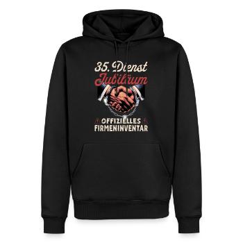 35 Year Anniversary Company Anniversary Gift - Men’s Premium Organic Hoodie - black - Front - Nico (187cm)