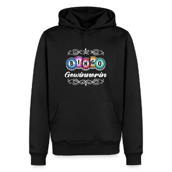 GAGNANT DU BINGO Joueur de bingo drôle Bingo - Sweat à capuche Premium bio Homme - noir - Devant - Nico (187cm)