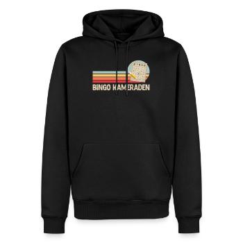 BINGO KAMERADEN Bingo Abende Freunde Bingo - Männer Premium Bio Hoodie - Schwarz - Vorne - Nico (187cm)
