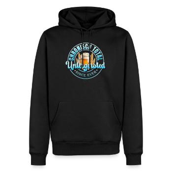 Festival folklorique de Munich CHRONICALLY TOTALLY UNTERGERSTED - Sweat à capuche Premium bio Homme - noir - Devant - Nico (187cm)
