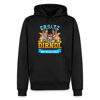 Festival folklorique de Munich SUBSTITUT DIRNDL LA VOLONTÉ COMPTE - Sweat à capuche Premium bio Homme - noir - Devant - Nico (187cm)