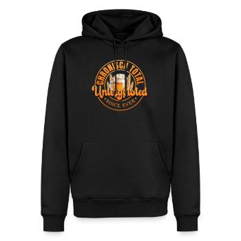 Festival folklorique de Munich CHRONICALLY TOTALLY UNTERGERSTED - Sweat à capuche Premium bio Homme - noir - Devant - Nico (187cm)