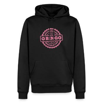 Bingo OFFIZIELLER BINGO AUSRUFER Lustiges - Männer Premium Bio Hoodie - Schwarz - Vorne - Nico (187cm)