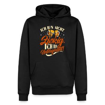 Festival folklorique de Munich AM NOT UNDERMATED - Sweat à capuche Premium bio Homme - noir - Devant - Nico (187cm)