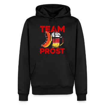 Festival folklorique de Munich TEAM PROST Funny Bavarian - Sweat à capuche Premium bio Homme - noir - Devant - Nico (187cm)