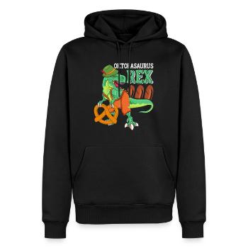 Festival folklorique de Munich OKTOBASAURUS REX Funny - Sweat à capuche Premium bio Homme - noir - Devant - Nico (187cm)