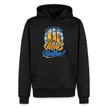 Festival folklorique de Munich MEASURE Funny Men - Sweat à capuche Premium bio Homme - noir - Devant - Nico (187cm)