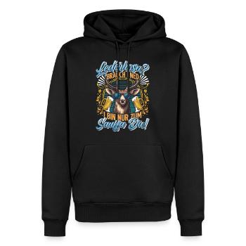 PANTALON EN CUIR ? JE N’AI PAS BESOIN DE BOIRE LÀ-BAS - Sweat à capuche Premium bio Homme - noir - Devant - Nico (187cm)