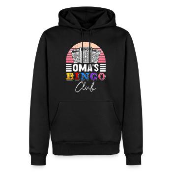 OMA'S BINGO CLUB Lustiges Bingospielerinnen Bingo - Männer Premium Bio Hoodie - Schwarz - Vorne - Nico (187cm)