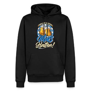 Festival folklorique de Munich MEASURE Funny Men - Sweat à capuche Premium bio Homme - noir - Devant - Nico (187cm)
