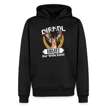 DIRNDL SUBSTITUT LA VOLONTÉ COMTES Munich Volksfest - Sweat à capuche Premium bio Homme - noir - Devant - Nico (187cm)