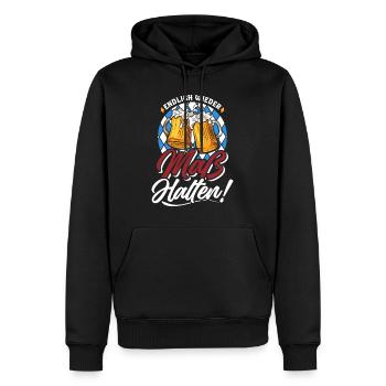 Festival folklorique de Munich MEASURE Funny Men - Sweat à capuche Premium bio Homme - noir - Devant - Nico (187cm)