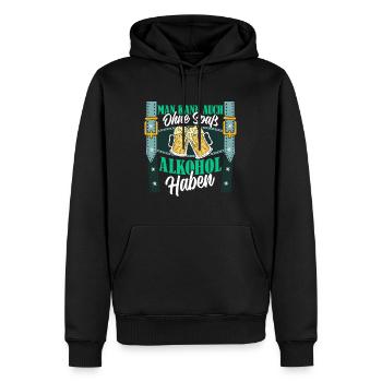 Tente à bière VOUS POUVEZ BOIRE DE L’ALCOOL SANS VOUS AMUSER - Sweat à capuche Premium bio Homme - noir - Devant - Nico (187cm)