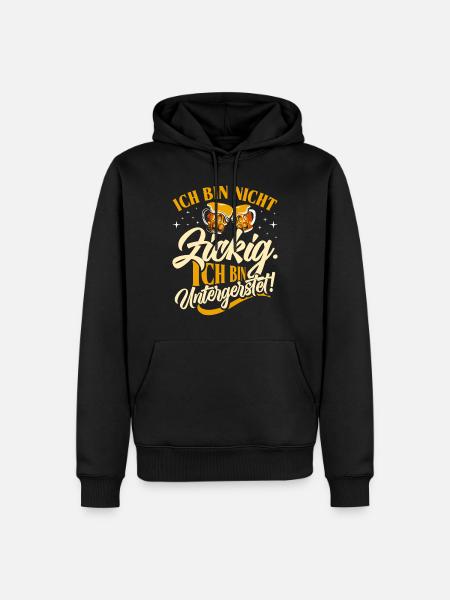 Münchner Volksfest NICHT BIN UNTERGERSTET - Männer Premium Bio Hoodie - Schwarz